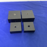 Le trophée de pierre/marbre de noir de conception moderne base 70x70x40mm a poli la surface