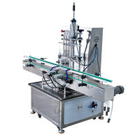 Machine de remplissage de liquides à quatre têtes pour bouteilles, convoyeur automatique, équipement d'embouteillage industriel pour liquides à faible viscosité