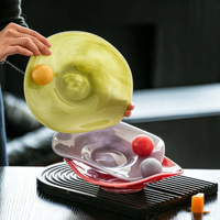 Plateau de service épais multi-usages pour fruits, plat de rangement domestique pour bonbons, collations, fruits secs, assiette décorative pour table basse