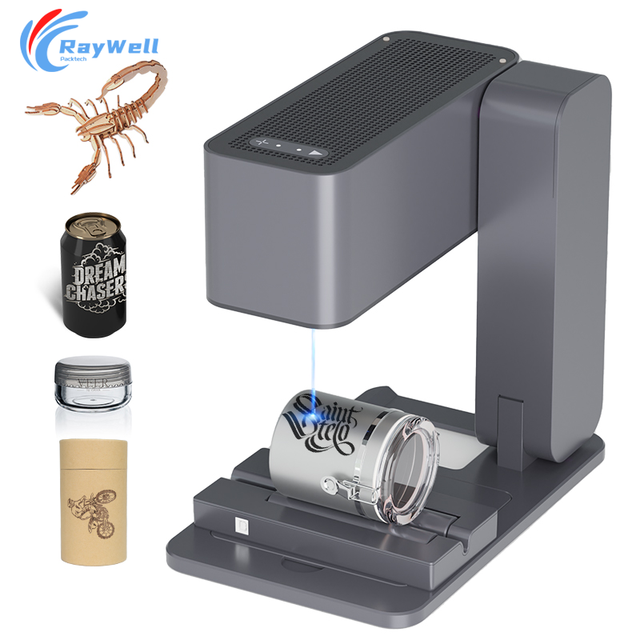 Pro Mini Fiber Laser CNC Bench-Top Engraving Machine DXF 0.05mm Accuracy High Speed New Acrylic Plastic Glass Paper Plywood MDF