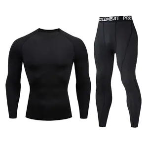 Abbigliamento da palestra da uomo tuta da Jogging compressione MMA rashgard maschile mutandoni intimo termico tuta sportiva invernale primo strato S-3XL