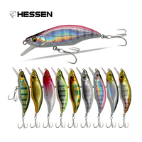 Leurre de pêche OEM Hessen avec yeux 3D, 45mm/65mm, 4g/8g, leurre dur en plastique, wobbler crankbait pour la pêche en mer, leurre pour achigan, brochet et truite