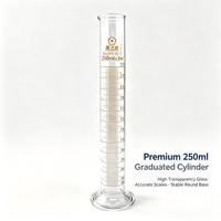 Cylindre gradué en verre, verre borosilicate résistant à la chaleur, verrerie de laboratoire pour la mesure de liquides, vente en gros (5ml-2000ml)