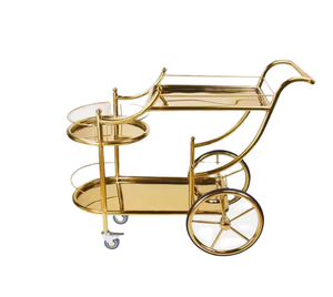 Chariot de service en métal moderne de luxe chariot de cuisine d'hôtel avec des roues pour l'usage de restaurant de salon de salle à manger - Product Image 1