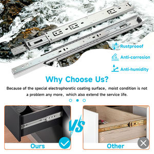 Mécanisme à billes pour <span class=keywords><strong>tiroir</strong></span> et tiroirs, accessoire télescopique à fermeture douce, adapté pour la cuisine et salle de bain - Product Image 3