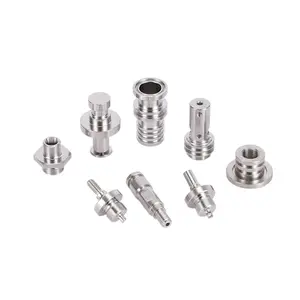 Phần cứng chính xác máy tiện CNC Bộ phận xử lý phi tiêu chuẩn 304 thân van bơm bằng thép không gỉ trục quay