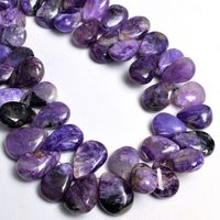 Perles naturelles en forme de poire Charoite de qualité AAA perles de pierres précieuses à facettes en vrac pour la fabrication de bijoux en gros