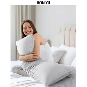 ComfortFit - Memory Foam Body Pillow with Breathable Zippered Cotton Cover Fluffy and Supportive Full Body Pillow for Adults