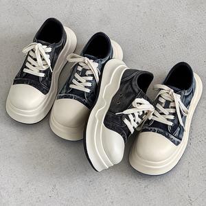 Zapatos Vaqueros Casuales de Verano 2025, Zapatos de Plataforma con Suela Gruesa de Goma, Aumentan la Estatura, para Parejas - Product Image 2