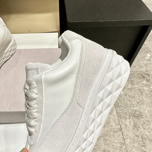 Baskets compensées à lacets pour femme Jimmy avec semelle à motif diamant, baskets décontractées à semelle épaisse pour le quotidien - Product Image 6