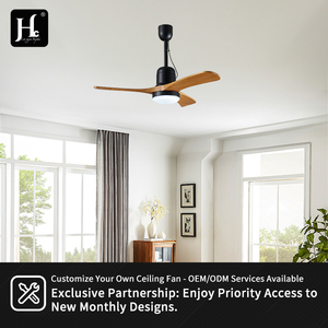 Ventilador de techo moderno de alta gama con diodos emisores de luz, control remoto, motor de corriente continua, 3 aspas de madera maciza, ventilador de techo de 34 pulgadas con diodos emisores de luz. - Product Image 5