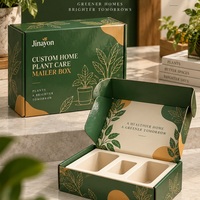 Boîte d'expédition rigide en carton ondulé E-Flute personnalisée pour l'envoi de produits de soin des plantes, emballage pour abonnement