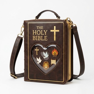 Borsa <span class=keywords><strong>Ita</strong></span> <span class=keywords><strong>Bag</strong></span> Gotica di Tendenza con Logo Personalizzato, Stile Dark Academia, con Finestra per Esposizione Pin VC, per Cosplay e Appassionati di Anime - Product Image 6