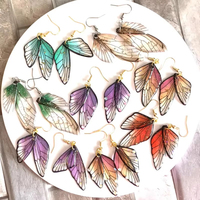 CYNYA ailes de papillon personnalisées boucles d'oreilles faites à la main aile de fée enchantée fête des mères bijoux boucles d'oreilles papillon boucles d'oreilles pendantes