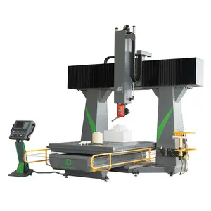Máquina de corte e gravação CNC de madeira e gesso 3D EPS de 5 eixos com rotação de 360 graus