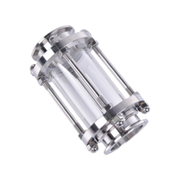 Verre de visée de raccord de tuyau sanitaire, acier inoxydable 304 316L