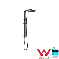 Ensemble de robinetterie de douche moderne mural en cuivre avec barre coulissante haute, certification australienne Watermark, vente directe usine