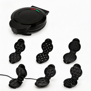 Nueva Parrilla de Contacto Desmontable de 6 Placas, Máquina para Hacer Waffles con Apertura de 180 Grados, Superficie Antiadherente, Tostadora y <span class=keywords><strong>Sandwichera</strong></span> - Product Image 3