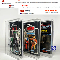 Boîte de présentation en acrylique transparente haute définition SYP de 5 mm - Boîte en acrylique pour figurines et cartes Star Wars vintage (ADC-010)
