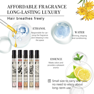 <span class=keywords><strong>Gabrielle</strong></span> Parfum pour les cheveux et le corps 12ml * 5 Pcs Contient de l'huile essentielle avec parfum de luxe romantique longue durée Portable Pack Spray - Product Image 3