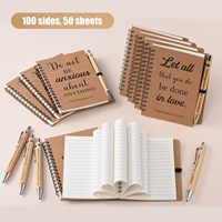 Cadeaux chrétiens Cahiers à spirale Journaux en vrac avec stylos chrétiens Journal de prière Journal chrétien Cadeaux parfaits pour la maison