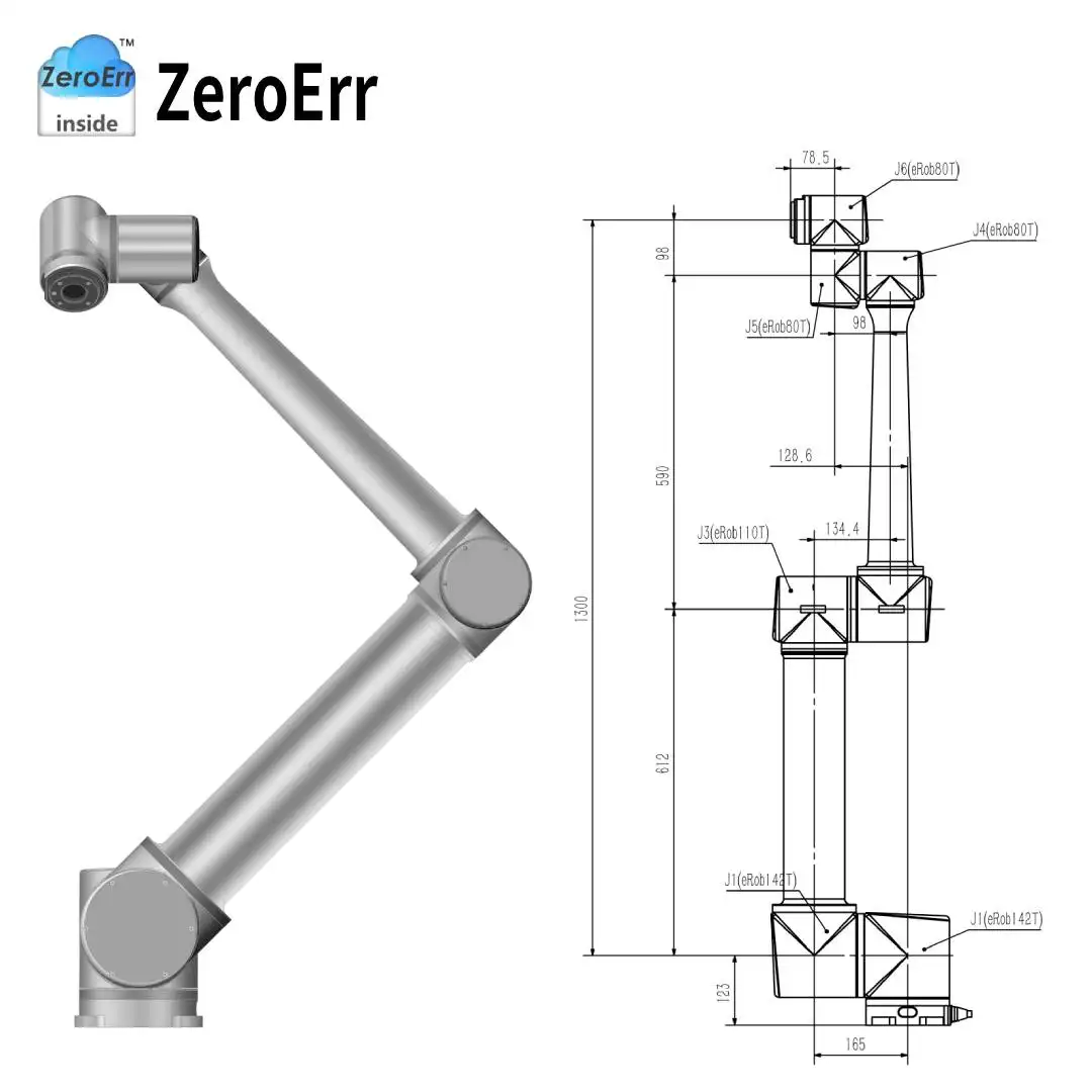 ZeroErr eRob 110T 로봇을위한 이중 절대 인코더와 가장 인기있는 전기 중공 회전 액추에이터 고조파 드라이브
