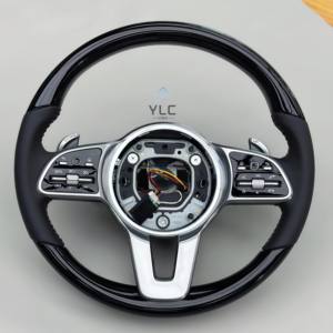 Volante de Fibra de Carbono YLC para <span class=keywords><strong>Mercedes</strong></span> Benz W204, Compatible con Cla C117 W176 W212 W213 W207 W218 X204 W117 S204 C204 C63 <span class=keywords><strong>AMG</strong></span> C180 - Product Image 4