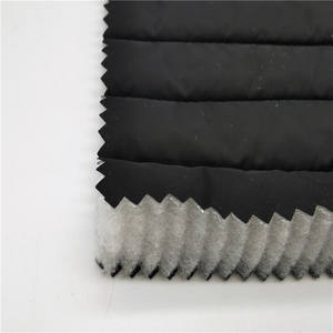 <strong>Double</strong> <strong>Faced</strong> Taffeta Black Color Polyester <strong>quilted</strong> <strong>Fabric</strong> for Padding or Coat - Product Image 3