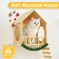 Étagères murales modernes et robustes pour chats, meubles muraux en bois, grands postes à gratter et perchoirs d'escalade pour chats