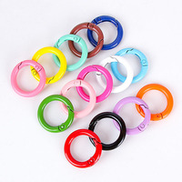 Anneau en métal en alliage de zinc de haute qualité, coloré, étanche, résistant, ressort de porte, 25 mm/27 mm pour sacs