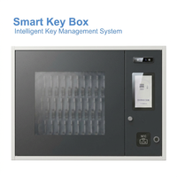 Gabinete de Llaves Inteligente con 45 Ranuras, Caja Fuerte con Control de Llaves RFID/NFC, Sistema Electrónico de Gestión de Llaves, Montaje en Pared, Huella Dactilar, Reconocimiento Facial, Refrigeración
