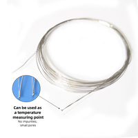 Alambre de Platino y Rodio de 0.3mm/0.5mm, Tipo S/R/B, Alambre Termoeléctrico de Aleación de Pt y Rh, 0~1800 ℃   Personalizable para la Industria del Vidrio y Cerámica