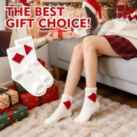 Chaussettes d'intérieur pour femmes en polaire corail blanc, super douces, épaisses, thermiques, respirantes, confortables, pour dormir, hiver, maison, sol