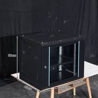 Kotak Komunikasi TBS 9U Wallmount Data Hub 19 Inch Sesuai Standar EIA-310, Rak Jaringan Kustom OEM yang Dapat Dibongkar