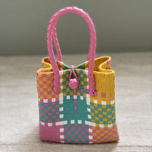 Handbags <b>Luggage</b> Unique Mix Color Handmade Women's Woven Bag Premium Plastic Recycled Material Recycled Weaving From Indonesia - Product Image 1