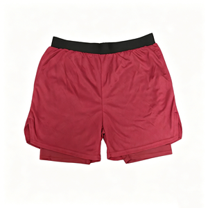 Shorts de sport athlétiques respirants à séchage rapide pour hommes, avec logo personnalisé, poche latérale pour téléphone, pour marathon, course, entraînement et événements nocturnes en équipe - Product Image 1