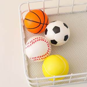 مجموعة من 4 كرات صامتة عالية المرونة من البولي يوريثين، كرات رغوية صغيرة صلبة للعب كرة السلة والبيسبول والتنس وكرة القدم - Product Image 5