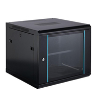 Harga Grosir 9u Wall Mount Network Cabinet Steel Server Rack Case Lemari Jaringan untuk Pusat Data Stok Siap Kirim