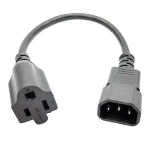 Cable de extensión de Cable de alimentación, equipo de ordenador a PDU, 3 pies, IEC320 C14 a NEMA 5-15R 10A 250V