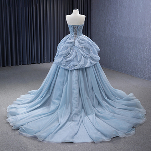Robes de soirée Rsm231064 2023, robe de bal sexy en dentelle bleue, tenue de soirée de luxe, robe de bal - Product Image 6