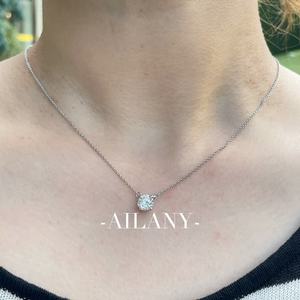 HPHT/CVD 실험실 재배 다이아몬드 클래식 포프롱 세팅 여성용 플래티넘 목걸이 브릴리언트 컷 IGI 인증 9K/<span class=keywords><strong>14K</strong></span>/18K 골드 - Product Image 4