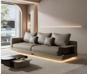 Sofá Moderno Minimalista de Tela de Tres Plazas con Cojín de Almacenamiento en el Respaldo, Muebles Tapizados para Sala de Estar - Product Image 4
