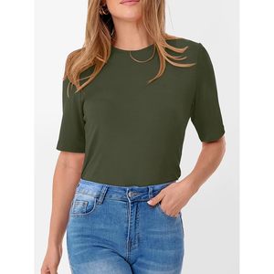 Camiseta Básica para Mujer FOXA, Manga Corta, Cuello Redondo, 100% Algodón Jersey, Transpirable, Informal, para Primavera/Verano - Product Image 6