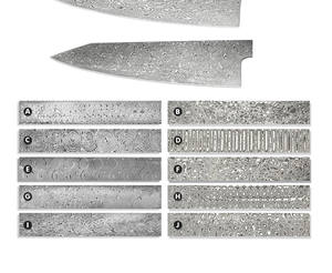 سكين داماسكوس 8 بوصة 110 طبقات من الكهرمان سكين طاهٍ ياباني بنمط ماسي مع مقبض G10 - Product Image 6