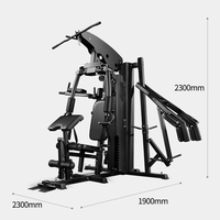 Rack de musculation multifonctionnel en acier pour trois personnes, robuste, pour salle de sport commerciale intérieure