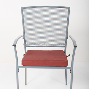 Ensemble de mobilier de balcon extérieur au design moderne et décontracté, chaises en maille, meubles en métal pour villa - Product Image 5