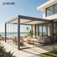 Pergola en aluminium imperméable à l'eau avec toit à persiennes pour les grossistes et les distributeurs, pergola pare-soleil résistante au vent