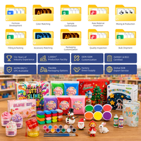 Kit de slime transparent DIY en gros avec breloques en résine scintillante, balles en mousse, jouets sensoriels personnalisés non collants pour enfants, OEM ODM en vrac