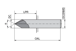 Fresa in Carburo Rivestita DLC 5366010000 Z4 0.90 °   HA.60 - Utensile per Fresatura CNC ad Alta Precisione - Product Image 6