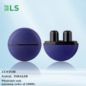 Tubi Inalatori Nasali Vuoti a Doppio Foro a Forma di Sfera Personalizzati, Inalatori Portatili Rotondi per Aromaterapia con Oli Essenziali - MOQ 10000 PEZZI - Product Image 1